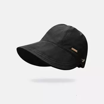 Летняя шляпа с солнцезащитным кремом для женщин, защита от ультрафиолета, солнцезащитная шляпа с большими полями, закрывающая лицо, спортивная шляпа для рыбалки M56-58cm бежевый