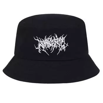 Летняя шляпа-ведро с вышивкой букв в стиле хип-хоп, панама для мужчин, рыбацкая шляпа, женская уличная шляпа от солнца чёрный