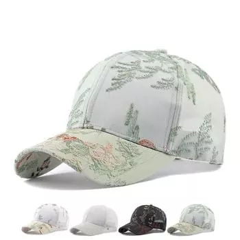 Летняя шляпа, женская сетчатая дышащая бейсболка с вышивкой чёрный