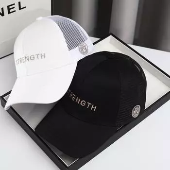 Летняя солнцезащитная кепка женская корейская версия солнцезащитная кепка новая дышащая кепка мужская бейсболка с вышитым алфавитом чёрный