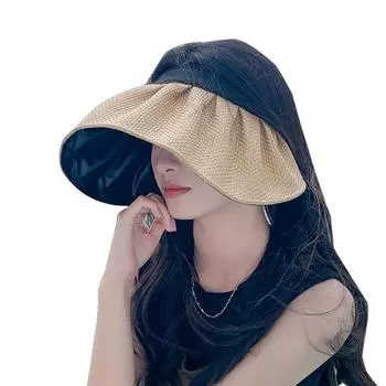 Летняя солнцезащитная кепка женская с большими полями солнцезащитная кепка-ракушка уличная пляжная шляпа Панама солнцезащитная кепка дорожная шляпа с козырьком Snapback Кепка белый