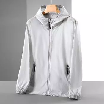 Летняя солнцезащитная одежда для мужчин и женщин, ультратонкая солнцезащитная куртка больших размеров, быстросохнущее пальто для пары M розовый