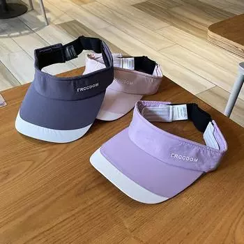 Летняя солнцезащитная шляпа женская пара модель с маленьким лицом солнцезащитная шляпа с защитой от ультрафиолета бег цвет соответствующий утиный язычок пустой цилиндр мужской Adjustable лавандовый