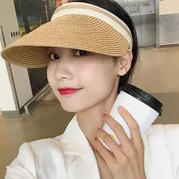 Летняя соломенная пустая шляпа на открытом воздухе, рыбалка, пляжные солнцезащитные шляпы, повседневная кепка с козырьком и защитой от ультрафиолета, с широкими полями, спортивные солнцезащитные кепки чёрный