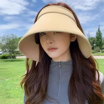 Летняя соломенная шляпа, женская Панама с широкими полями, женская кепка с козырьком, уличная складная пляжная солнцезащитная кепка бежевый