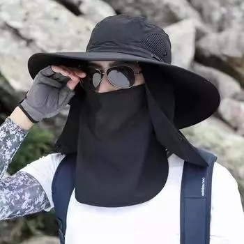 Летняя спортивная мужская рыболовная шапка с солнцезащитным кремом и защитой от ультрафиолета, дышащая, повседневная, для альпинизма и рыбалки зелёный