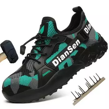 Летняя строительная рабочая обувь со стальным носком для мужчин, кроссовки, легкие дышащие защитные ботинки, рабочая обувь с защитой от проколов 41