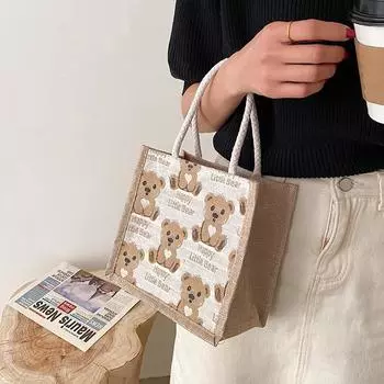 Летняя сумка Bento Bag Женская корейская версия Ins Милая мультяшная студенческая универсальная сумка