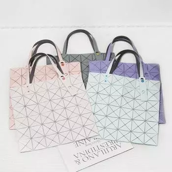 Летняя сумка через плечо 2023 года с геометрическим узором в японском стиле и ромбовидным узором, цветовая вариация 6x6 фиолетовый