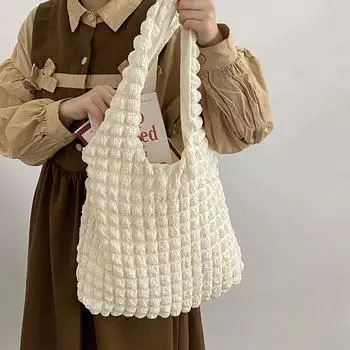 Летняя сумка через плечо Puff Cloud Sweet, модная сумка-тоут для девочек большой емкости