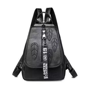 Летняя сумка через плечо в Европе и США, новая кожаная однотонная женская сумка через плечо для отдыха, сумка-мессенджер 24cm*30cm*15cm чёрный