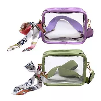 Летняя сумка через плечо в Великобритании, повседневная женская сумка из ПВХ, мягкая регулируемая без подкладки для ПА фиолетовый