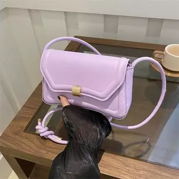 Летняя сумка через плечо женская 2024 новая красивая модная сумка на плечо персонализированная косая крестовина повседневная сумка подмышкой маленькая квадратная сумка чёрный