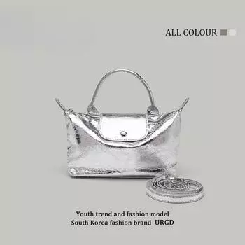 Летняя сумка-переноска для телефона Niche Design, мини-сумка на одно плечо с бретельками серебряный