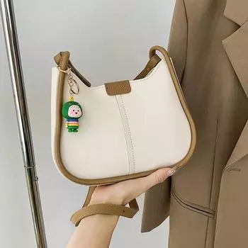 Летняя сумка женская новая модная сумка через плечо иностранный повседневный темперамент персонализированная сумка-ведро плечо через плечо белый