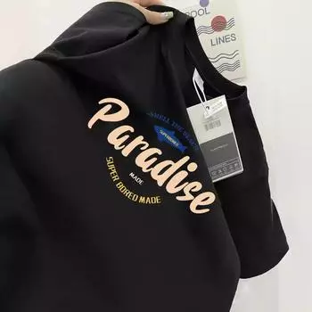 Летняя свободная футболка из чистого хлопка с круглым вырезом и короткими рукавами, мужская модная футболка с коротким рукавом и принтом букв S