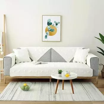 Летняя ткань для диванных подушек из чистого хлопка, комбинированный чехол для дивана-полотенца в европейском стиле, нескользящий простой современный чехол для четырех сезонов 70*70