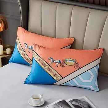 Летняя толстая наволочка из стираного ледяного шелка с начесом (48x74cm) версия позиционирования, большая наволочка с цветком, одна наволочка для взрослых 48x74 2pcs