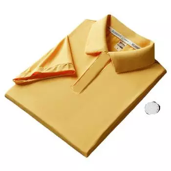 Летняя тонкая рубашка поло из ледяного шелка. Универсальная повседневная однотонная футболка с коротким рукавом. L