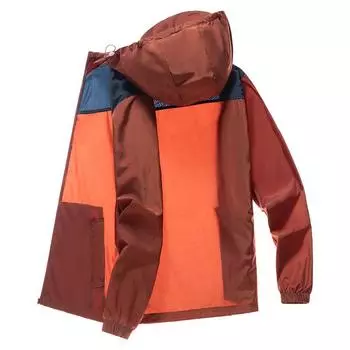 Летняя тонкая уличная быстросохнущая солнцезащитная одежда мужская с капюшоном большого размера свободная одежда мужская куртка S хаки