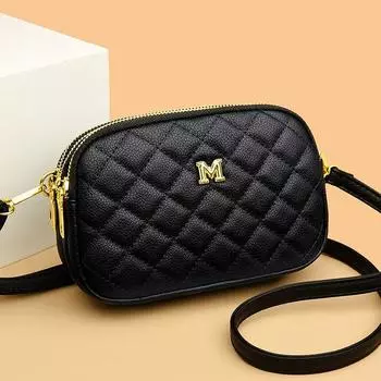 Летняя трехслойная мини-сумка для мобильного телефона, модная повседневная сумка для мамы, атмосферная квадратная сумка с бриллиантами, новая сумка через плечо