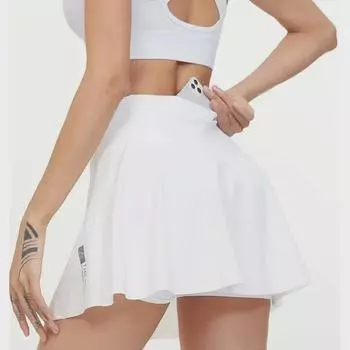 Летняя юбка для йоги с высокой талией и вшитыми шортами — быстросохнущая, устойчивая к воздействию окружающей среды для бега и фитнеса XXL for 130-140 kg