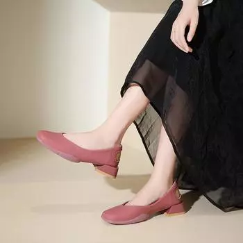 Летняя удобная женская обувь на толстом каблуке с квадратным носком, дышащая мягкая подошва, новая модная повседневная обувь на низком каблуке для вечеринок 35
