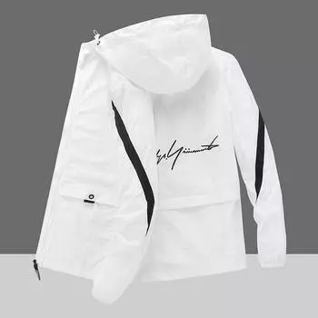 Летняя ультратонкая дышащая быстросохнущая кожаная одежда мужская для рыбалки на открытом воздухе свободные спортивные топы куртка мужская M синий