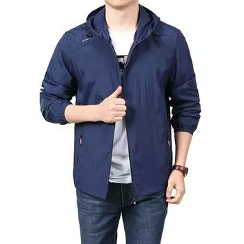 Летняя ультратонкая мужская куртка, тактическая водонепроницаемая быстросохнущая ветровка из ледяного шелка, повседневное пальто с капюшоном и солнцезащитным кремом для кемпинга M