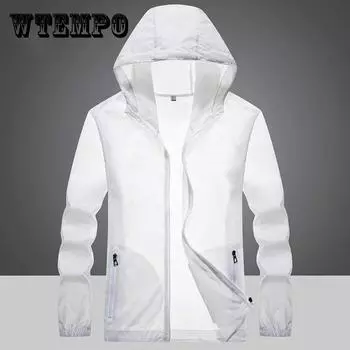 Летняя ультратонкая солнцезащитная одежда, мужская ветрозащитная одежда большого размера с защитой от ультрафиолета, солнцезащитная одежда из ледяного шелка, дышащая, быстросохнущая одежда, куртка XXXXL белый