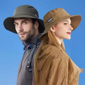 Летняя уличная быстросохнущая водонепроницаемая рыбацкая шляпа, женская солнцезащитная шляпа от солнца, мужская шляпа для бассейна чёрный