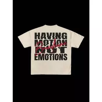 Летняя уличная одежда Персонализированный слоган Женская футболка ДВИЖЕНИЕ Фирменное наименование НЕ ЭМОЦИИ S