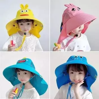 Летняя уличная шляпа для детей Детская солнцезащитная шляпа для шеи и ушей Защита от солнца Пляжные кепки для детей Мальчики Девочки Кепка-клапан для детей 4 to 9 years old