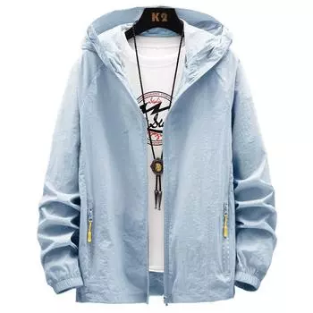 Летняя уличная солнцезащитная одежда, одежда для кожи, мужская дышащая повседневная куртка, куртка M розовый