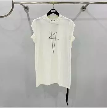 Летняя унисекс футболка свободного кроя с принтом звезд и лентами Large