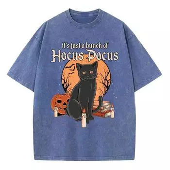 Летняя унисекс футболка Y2K оверсайз с принтом кошки, свободная, вареная, нейтральная, с коротким рукавом, повседневная, трендовая, хип-хоп наряд для мужчин S