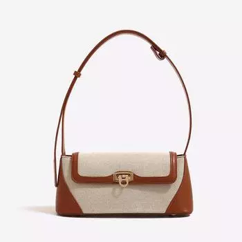 Летняя универсальная французская ретро-сумка на одно плечо подмышкой, легкая роскошная и нишевая сумка-багет, модная женская сумка зелёный