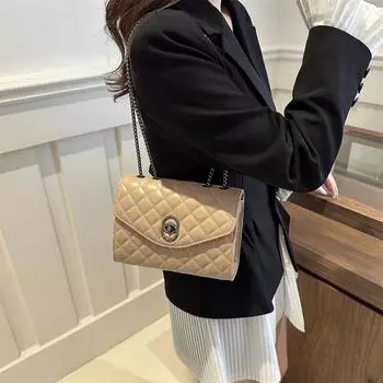 Летняя универсальная женская маленькая сумка, новая модная сумка-мессенджер через плечо с цепочкой, модная женская сумка от знаменитостей из Интернета белый