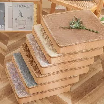 Летняя утолщенная губка, противоскользящая приподнятая подушка для стула, студенческая летняя подушка для стула, подушка для ледяной лозы, крутая подушка, подушка из цельного дерева 40x40cm