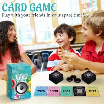 Летняя вечеринка Музыкальная вечеринка Настольная игра, карты и викторина Для барбекю, свиданий и садовых вечеринок - 300+ новых песен Песня, год и исполнитель - для взрослых и семьи One Size