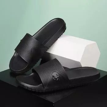 Летняя верхняя одежда, модные модные нескользящие тапочки с мягкой подошвой, мужские тапочки 38 чёрный