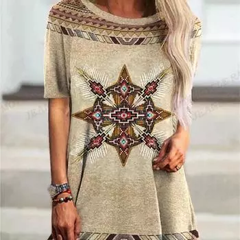 Летняя винтажная футболка Женская модная футболка с круглым вырезом и короткими рукавами Футболки Женская футболка Женская одежда Y2k Одежда на каждый день 2024 XL