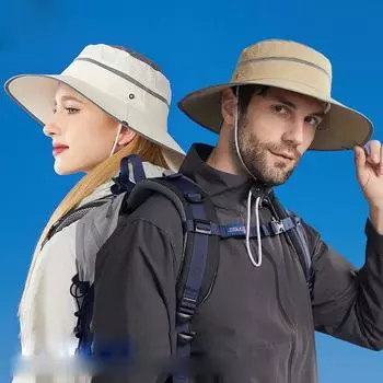 Летняя водонепроницаемая рыбацкая шляпа для мужчин и женщин, альпинистская кепка, солнцезащитная кепка для рыбалки, шляпа-ведро чёрный