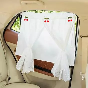 Летняя вышивка Автомобильный солнцезащитный козырек Отделка Детский дорожный протектор конфиденциальности Шторка Присоска Защита от солнца на боковое окно Тепло