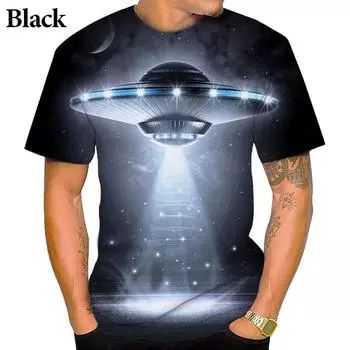 Летняя забавная 3D-печать мужская модная повседневная футболка с короткими рукавами S
