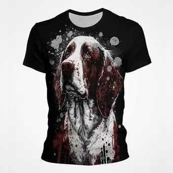 Летняя забавная мужская футболка с изображением собаки мопса Ludi с 3D принтом и коротким рукавом, модная повседневная уличная одежда в стиле Харадзюку в стиле хип-хоп, топы большого размера S