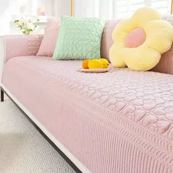 Летняя жаккардовая подушка для дивана из ледяного шелка, однотонная, универсальная, четырехсезонная, нескользящая, прохладная, наволочка для дивана в гостиную 70x70