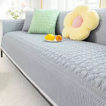 Летняя жаккардовая подушка для дивана из ледяного шелка, однотонная, универсальная, четырехсезонная, нескользящая, прохладная, наволочка для дивана в гостиную 70x70cm 1pcs