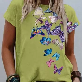 Летняя женская 3D-печатная мужская и женская красивая модная парная футболка S