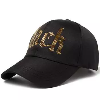 Летняя женская бейсболка с модными буквами и стразами, хлопковые шляпы для женщин, повседневные однотонные кепки с козырьком от солнца Adjustable белый